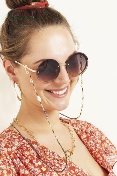 Gafas De Sol Cord Shell Mix Negro Perlas h5 Imagen6